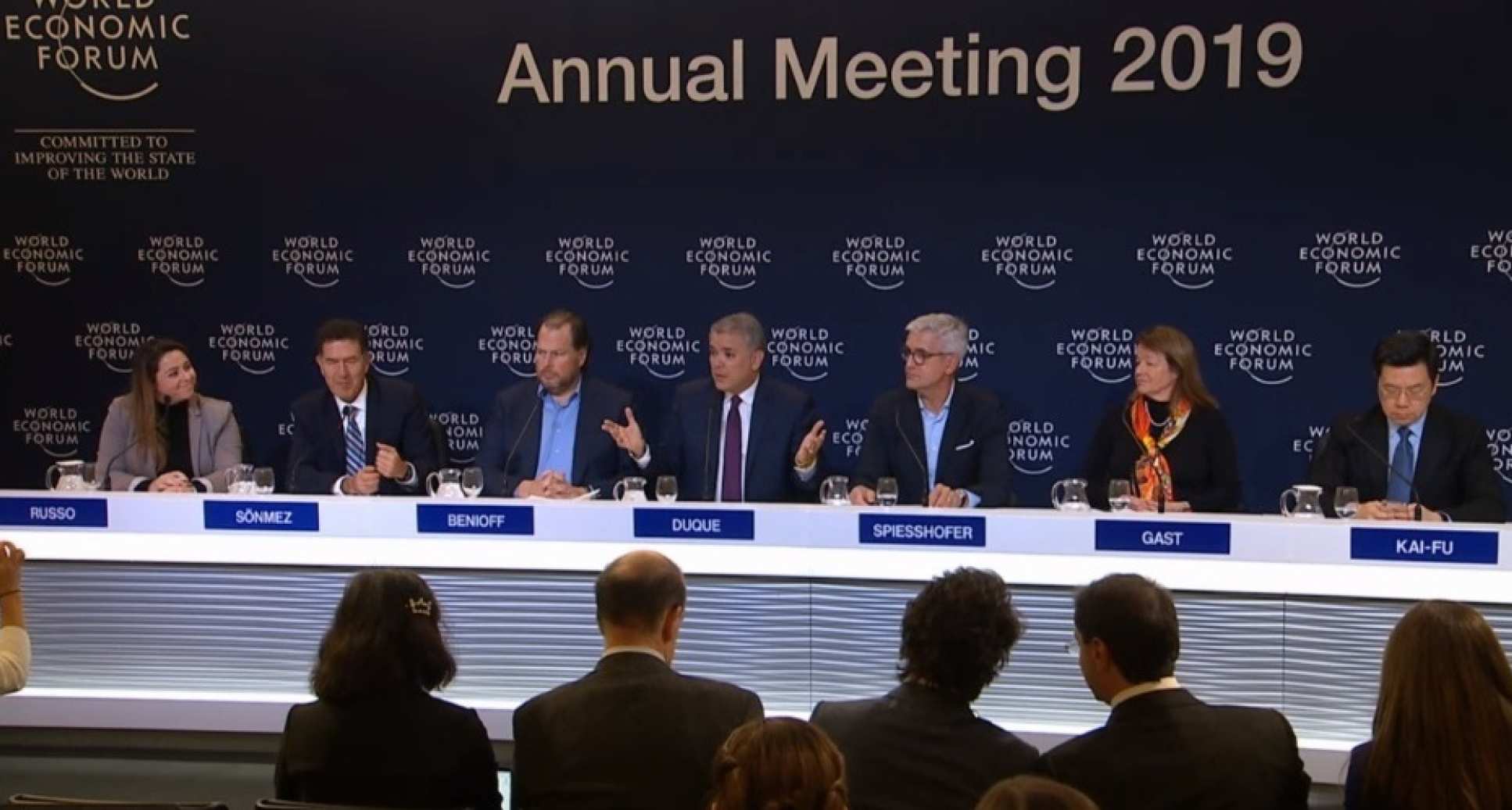 President Gast was also invited to speak on a panel with President of Colombia Iván Duque Márquez