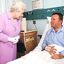 Royal visitor: At the Royal London Hospital